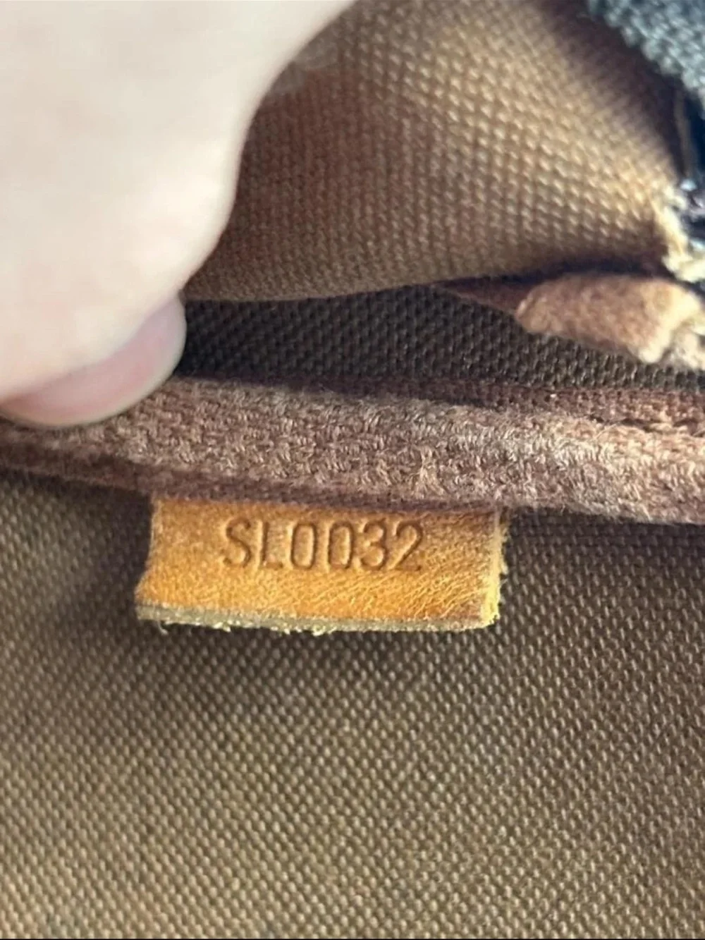 Louis Vuitton Monogram Canvas Shoulder Bag in Brown with Gold Hardware